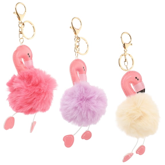 RENACLIPY 3-Pack Cute Kawaii Plush Stuffed Animal Keychains for Women and Kids, Soft Adorable Keyrings 8.3×3.1×0.8in