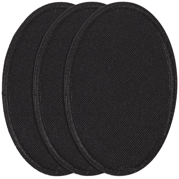RENACLIPY 3Pcs Self Adhesive Black Repair Patches for Clothing Hat DIY Decoration
