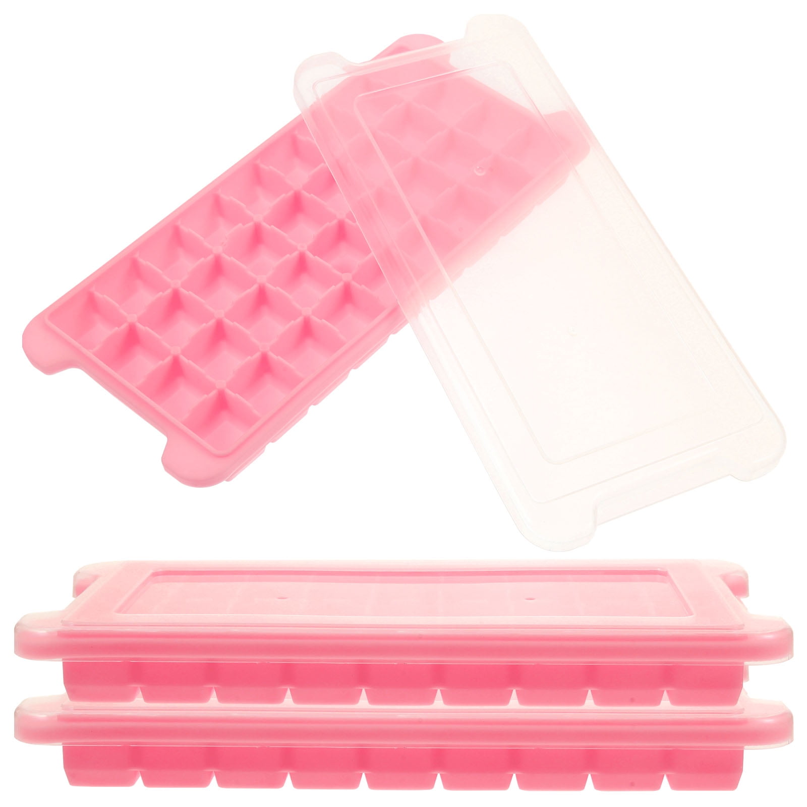 RENACLIPY 3-Pack Silicone Trays with Lids, , Flexible Easy Release Mold for Freezer, Multipurpose Maker Set