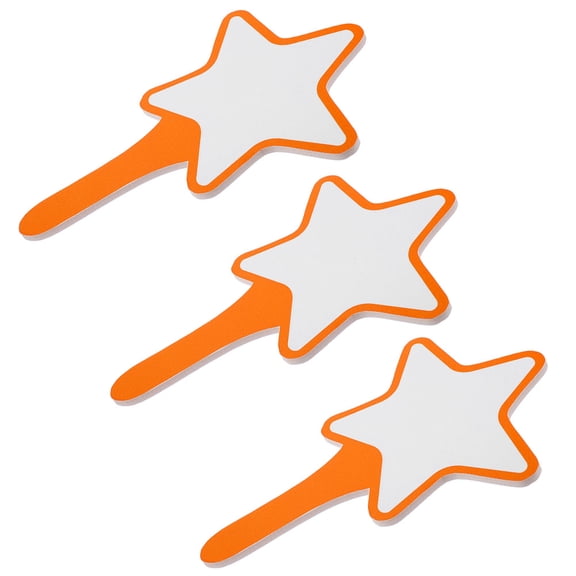 RENACLIPY 3Pcs Orange Single Side Dry Erase Paddles for Scoreboard Games and Writing Tasks