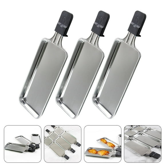 RENACLIPY 3Pcs Stainless Steel Rectangle Pan Nonstick Baking Tray for Hotel and Restaurant Use