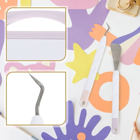 RENACLIPY 3Pcs Vinyl Weeding Tools White Kit Ideal for Vinyl Decals Custom Cards and Adhesive Projects