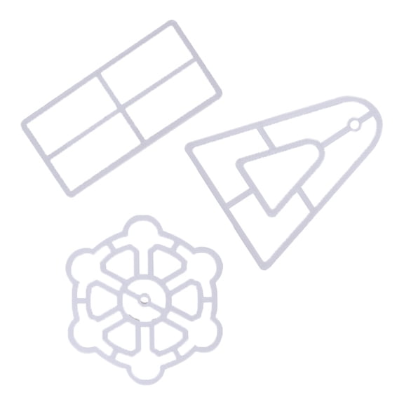RENACLIPY 3-Pack White Plastic Ferris Wheel Biscuit Mold for Cake, Cookie, and Home Baking Decoration