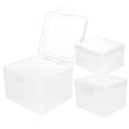 thumbnail image 1 of RENACLIPY 3-Pack Rectangular Paper Storage Boxes with Multiple Compartments for Office, Home, and Desk Organization, 1 of 7