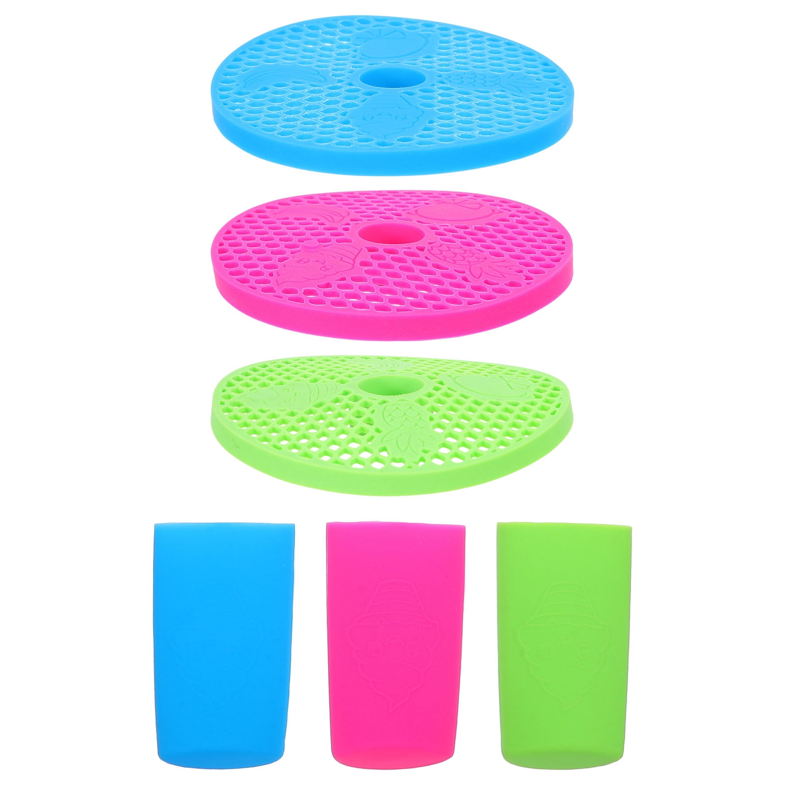 RENACLIPY 3Sets Ergonomic Silicone Handle Sleeve and Drip Tray for ...