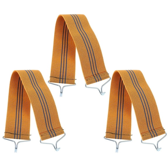 RENACLIPY 3-Pack Heavy Duty Yellow Elastic Webbing Stretch Bands for Recliner Chair Replacement Straps