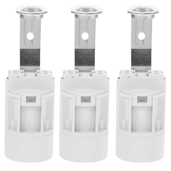 RENACLIPY 3Pcs E14 Screw Base Lamp Holder White Vintage Light Socket for Lamp Use