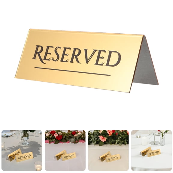 RENACLIPY 3-Piece Reserved Chair Signs for Weddings, Acrylic Rustic Table Seat Markers, Elegant Event Decor for Wedding Planners