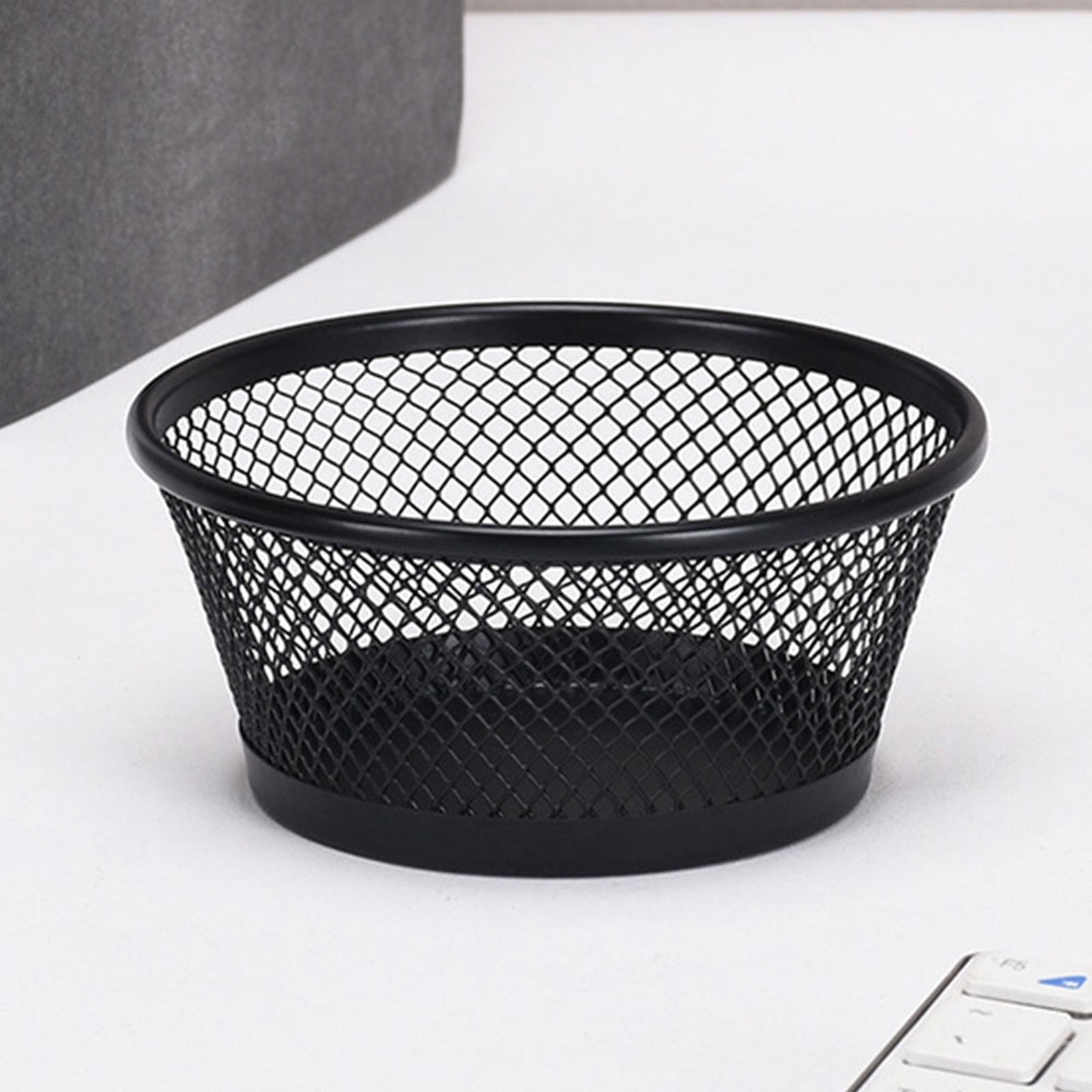 RENACLIPY 4-Pack Black Metal Mesh Paper Clip Holders for Desk ...