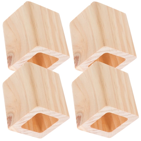 RENACLIPY 4-Pack Wood Furniture Risers for Sofa, Bed, Table - Height Boosters for Home and Office Use