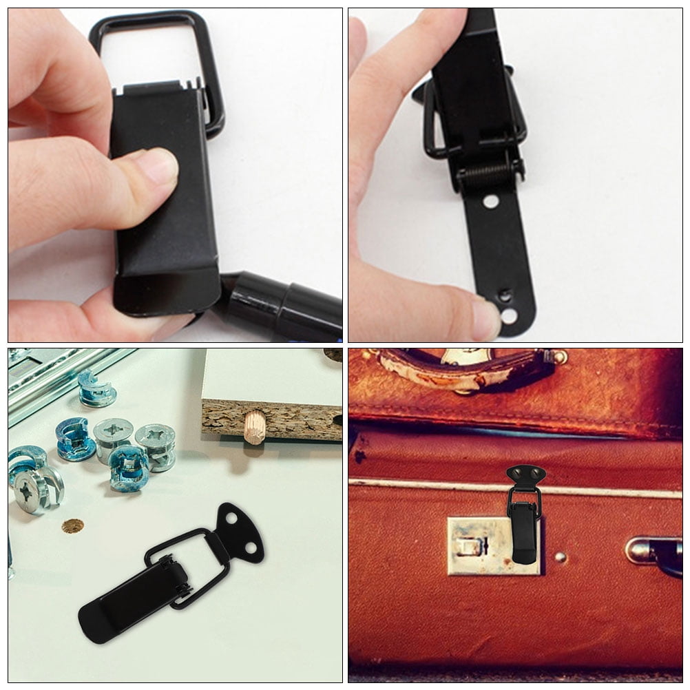 RENACLIPY 4-Piece Heavy Duty Spring Loaded Toggle Latch Set Metal Iron ...