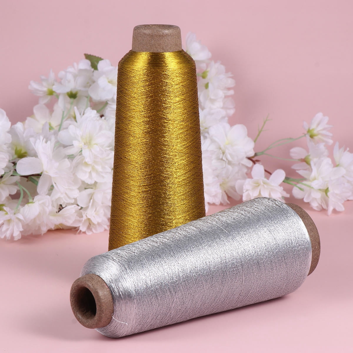 RENACLIPY Metallic Thread for Cross and Embroidery Floss, Plated Thread for Computer Embroidery Projects