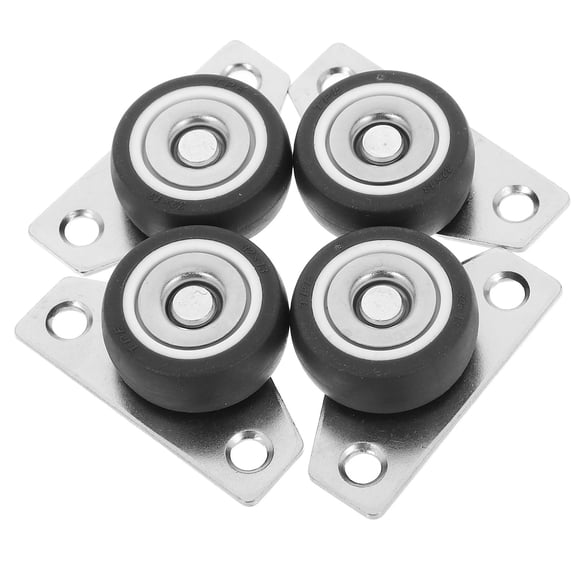 RENACLIPY 4 Sets Silent Side Mount Casters for Wooden Furniture Drawers with Soft Wheels Smooth Rolling