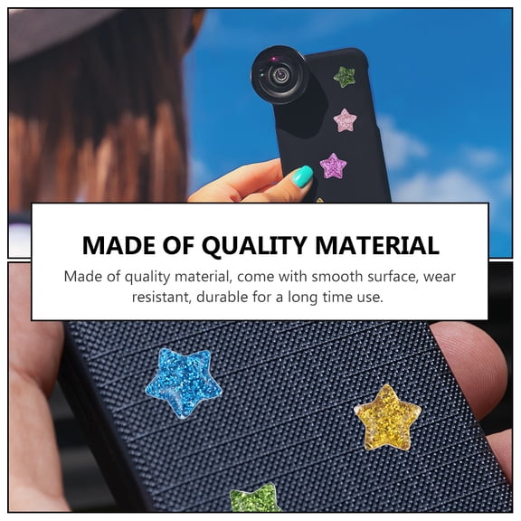 RENACLIPY 40Pcs DIY Star Decor Assorted Color Resin Star Beads with Smooth Wear Resistant Surface