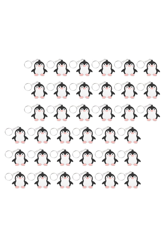 40Pcs Penguin Keychains Multi-Color Animal Themed Decorative Keyrings Perfect for Party Favors and Accessories