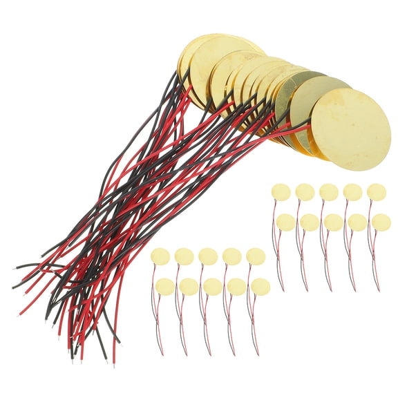 RENACLIPY 40Pcs Guitar Piezo Discs Electric Ceramic for Musical Instrument Trigger Drum Disc Replacement