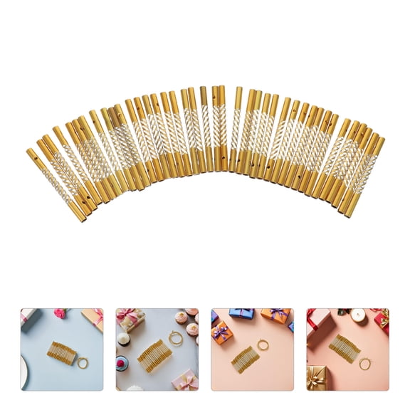RENACLIPY 41-Piece Wind Chime Kit with Aluminum Tubes, Fittings, and Golden Finish for Outdoor Garden Hanging Decoration