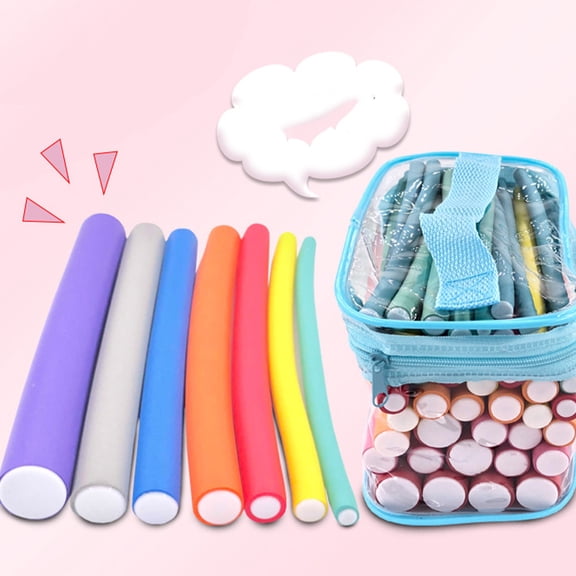 RENACLIPY 42pcs Hair Roller Sticks for Women with Easy to Use Assorted Color Plastic