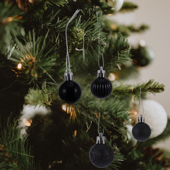 RENACLIPY 48pcs Christmas Ball Ornaments Silver for Shop Windows Display Decoration