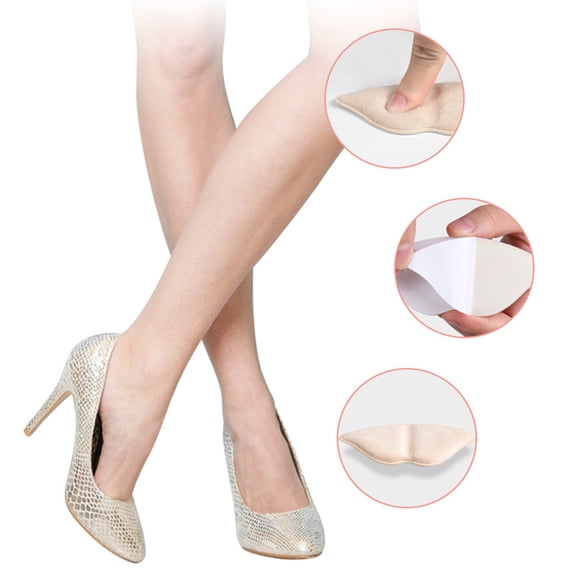RENACLIPY 4Pairs Comfortable Heel Liners Adhesive Shoe Inserts Breathable Wear Resistant Heel Cushions for Outdoor