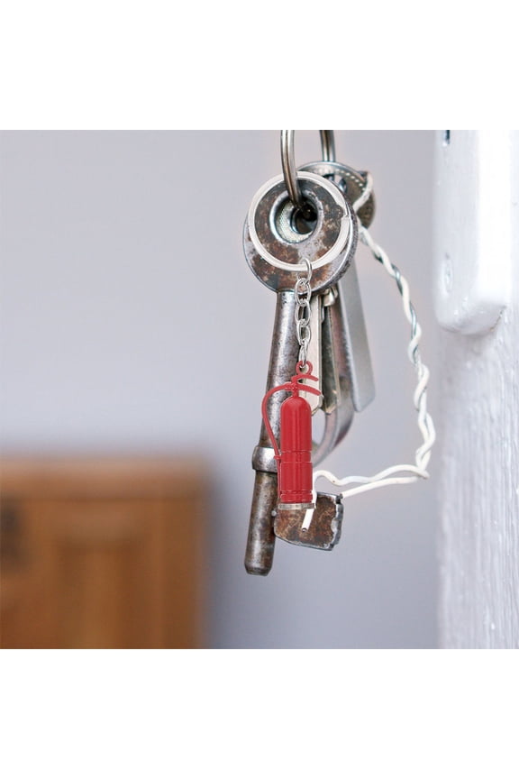 4-Pack Firefighter Alloy Keychains with Red Firefighter Charms for Keys, Bags, and Decorative Use