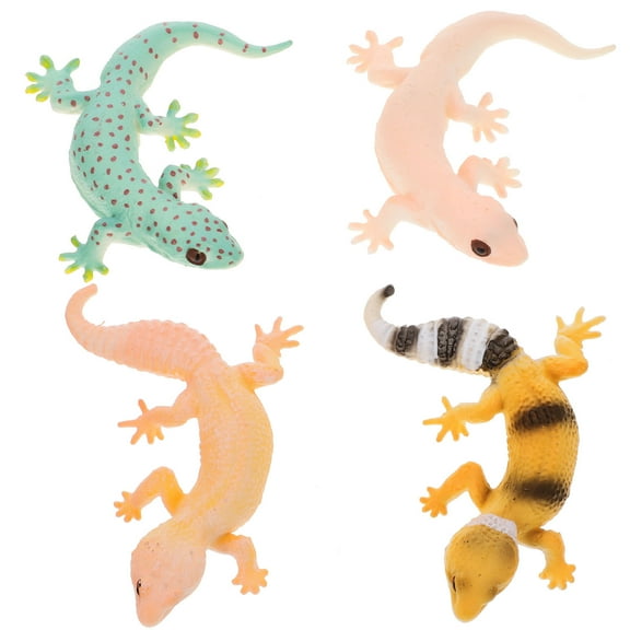 RENACLIPY Fake Lizard Model Lizard Toys Assorted Color 4Pcs