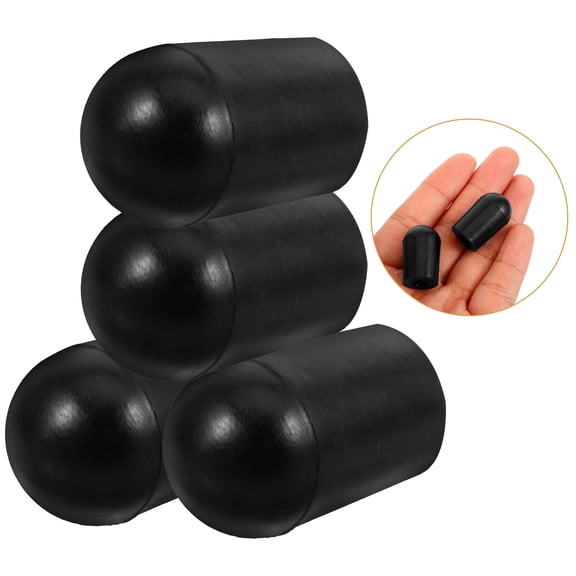 RENACLIPY Cello Endpin Stopper Black Rubber Sturdy Accessory for Home 4Pcs