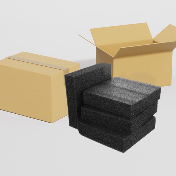 RENACLIPY 4Pcs Black Express Foam Board Packing Liners Tearable for Easy Shipping Use