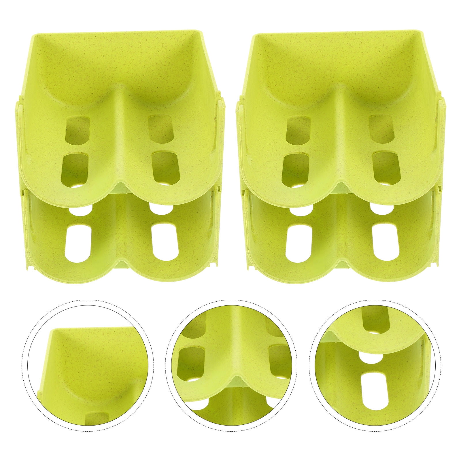 RENACLIPY 4Pcs Can Organizer for Drinks Stackable Bottle Rack Green PP ...