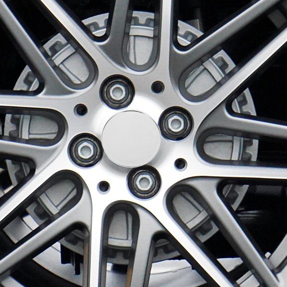RENACLIPY 4Pcs Car Wheel Hub Covers Silver Plastic Protect Tire Hubs with Durable Construction