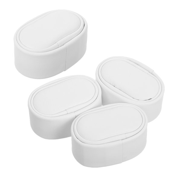 RENACLIPY 4Pcs White PU Watch Pillow Cushion Soft Display Holder for Watch Winders Storage Boxes