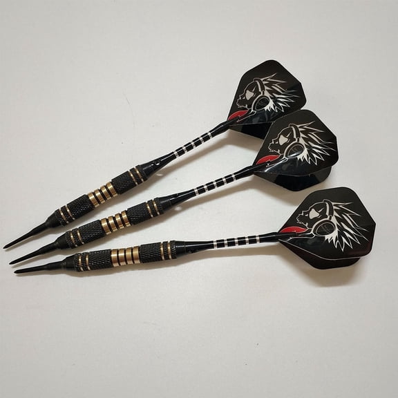RENACLIPY Durable Copper Barrels Black Grip Replacement Barrels for Darts Accessories