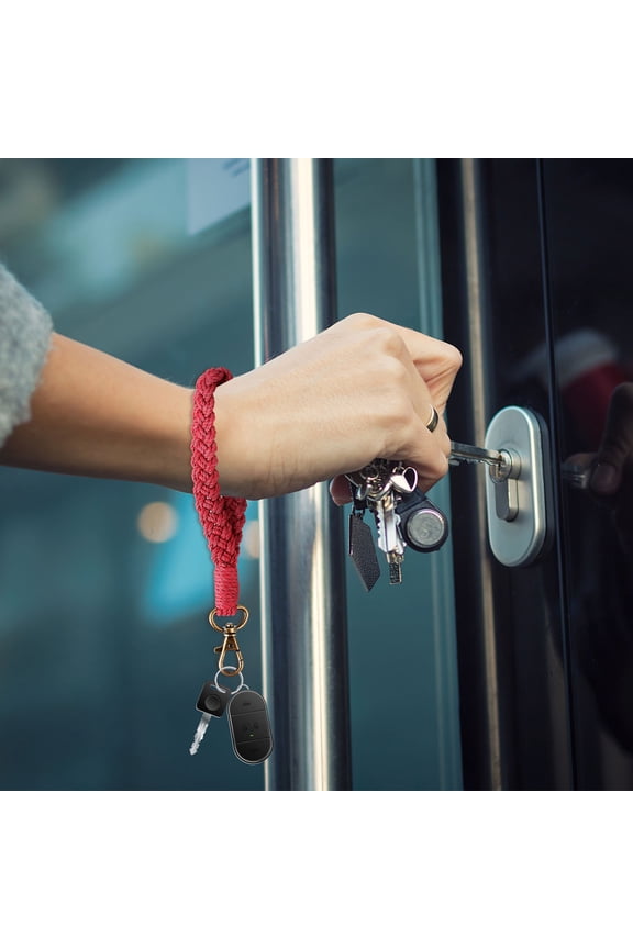 4Pcs Handmade Macrame Keychain Bracelets Boho Wrist Lanyard Keyring Holders for Decoration