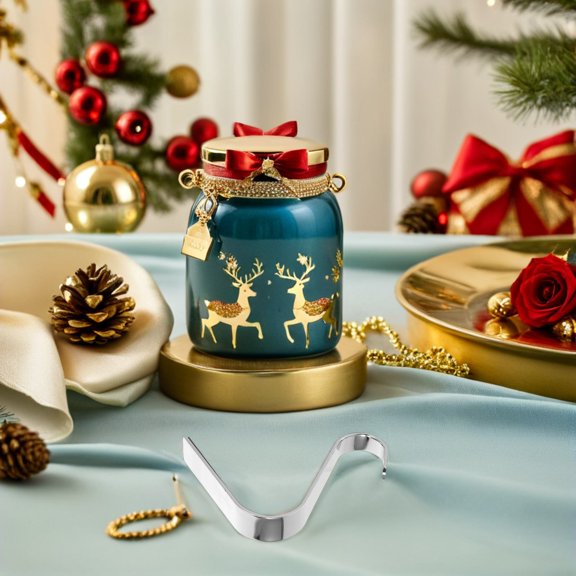 RENACLIPY 4Pcs Metal Stocking Holders for Fireplace Mantle Secure Hanging Hooks for Christmas Decor