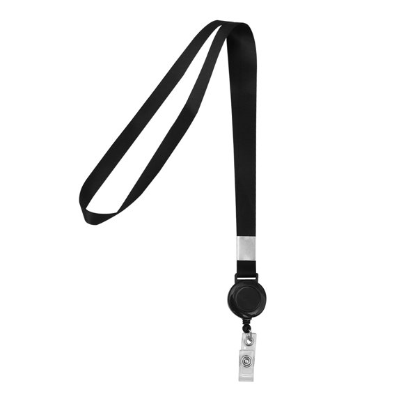 RENACLIPY 4Pcs Neck Lanyards Practical Card Holder for School Black