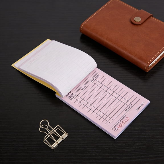RENACLIPY 4-Pack White Spiral Receipt Books for Small Business Order Tracking and Accurate Record Keeping