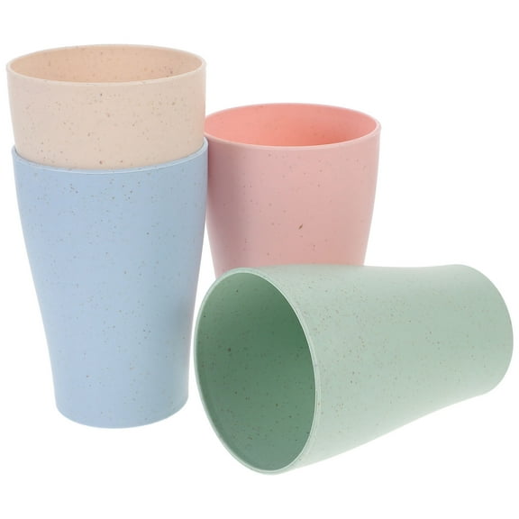 RENACLIPY PP Water Cups Set of 4, Assorted Colors, Ideal for Indoor and Outdoor Use