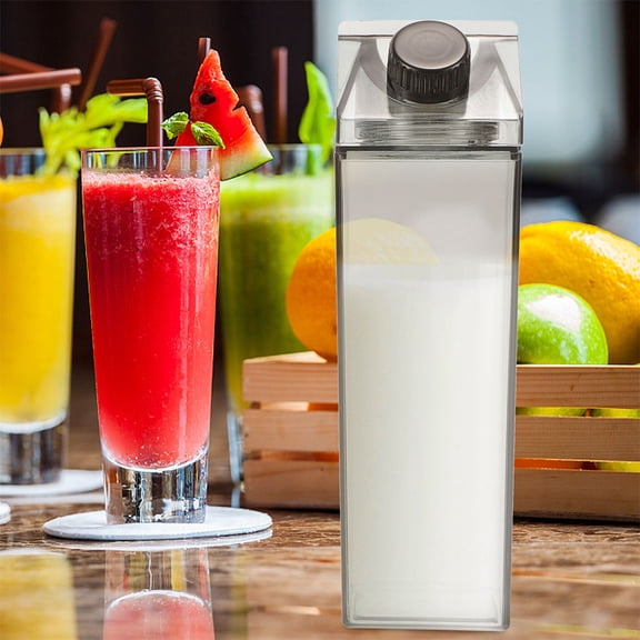 RENACLIPY Clear Milk Carton Bottle Assorted Colors Easy to 4Pcs