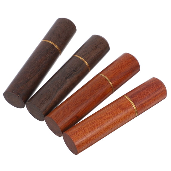 RENACLIPY 4Pcs Sewing Needle Box Wooden Storage Needles Holder for Travel Daily Use