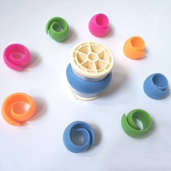 RENACLIPY 4-Pack Flexible Thread Spool Holders in Assorted Colors for Sewing and Craft Accessories