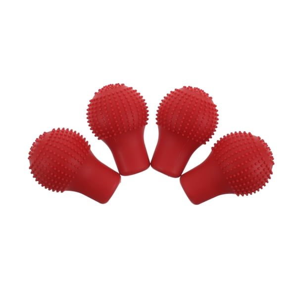 RENACLIPY 4-Pack Red Silicone Gear Shift Knob Covers, Soft, Washable, Universal Fit Car Interior Accessories, and Easy to Install