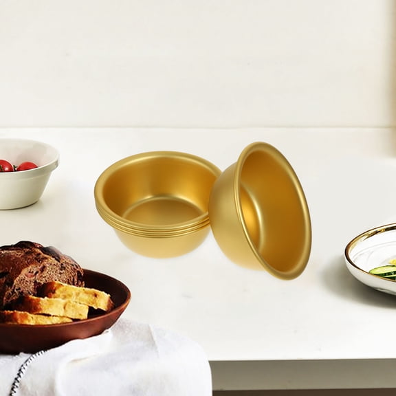 RENACLIPY 4-Pack Korean Style Golden Wine Bowls Multi-Purpose Kitchenware Food Serving Bowls Set