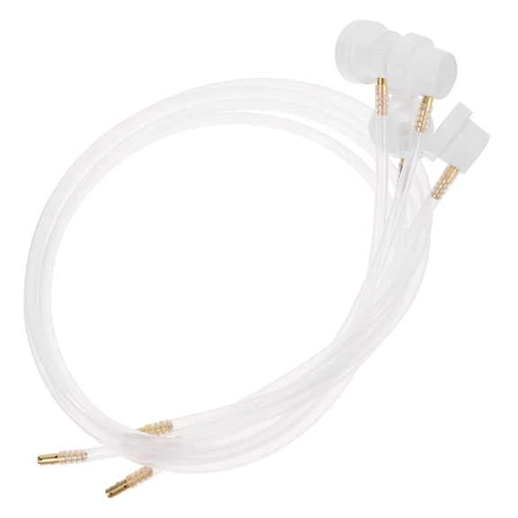 RENACLIPY 4Pcs Plastic Spray Bottle Nozzles with Hose White Flexible Hose for Daily Garden Use