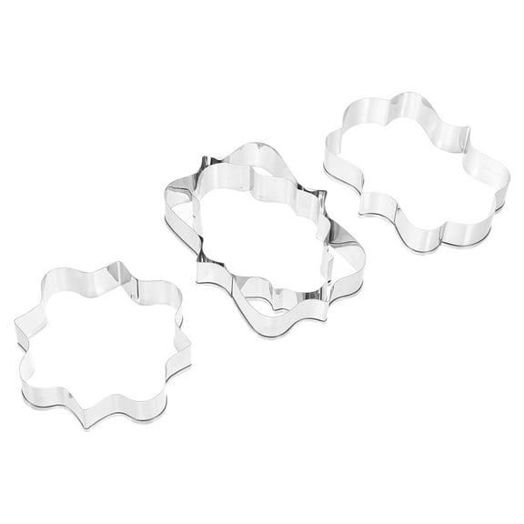 RENACLIPY 4-Piece Stainless Steel Party Cookie Cutters Set for Wedding, Celebration, and Special Occasions