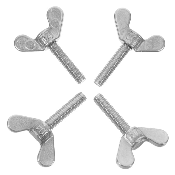 RENACLIPY 4-Pack Stainless Steel Butterfly Wing Screws for Furniture, Hardware, Projects, and Multi-Purpose Fasteners