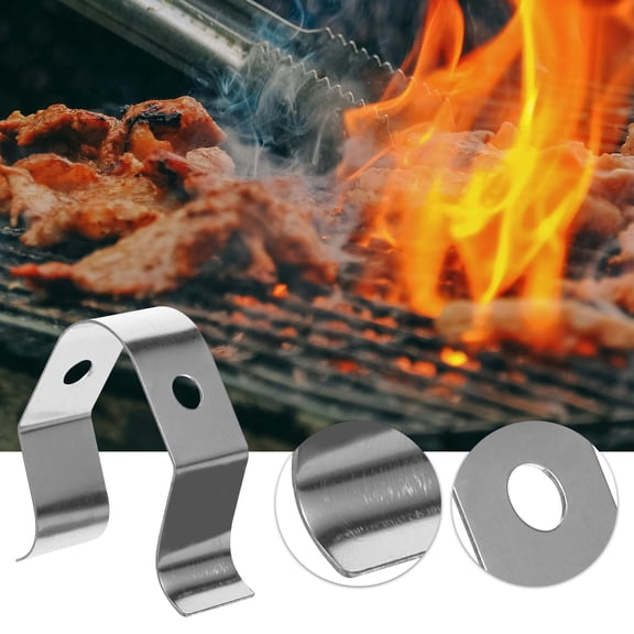 RENACLIPY 4-Pack Stainless Steel Thermometer Clip for Pot - Secure Temperature Probe Holder for Cooking and Grilling