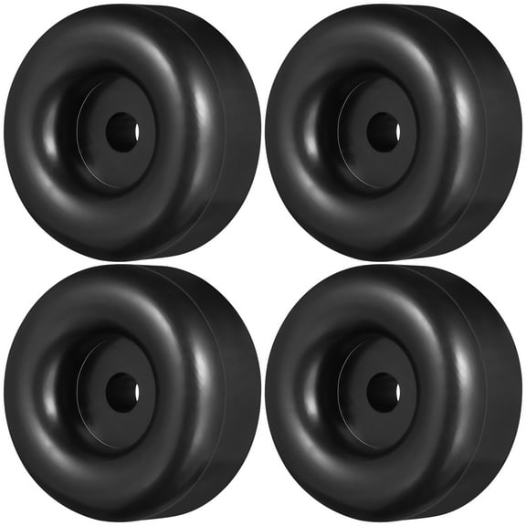 RENACLIPY 4-Pack Black Rubber Trailer Ramp Door Bumpers, Wear-Resistant for Trucks and RVs