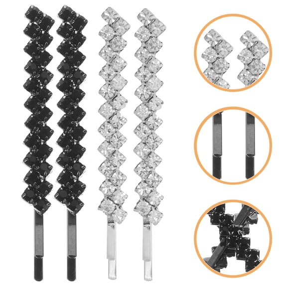 RENACLIPY 4Pcs Bridal Hair Clips Rhinestone Side Hair Clip for Wedding and Special Occasions