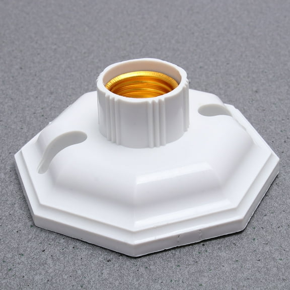 RENACLIPY 4Pcs White E27 Light Base Lamp Holder Adapter with Screw Terminals for Home Use