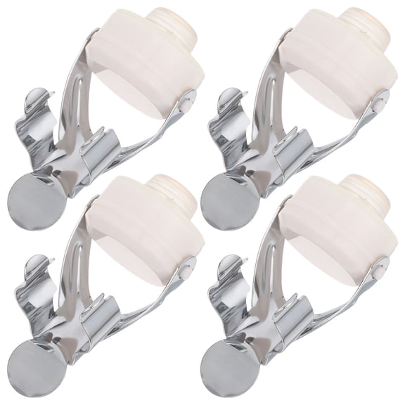RENACLIPY 4Pcs White Stainless Steel Wine Bottle Caps with Leak Proof Design for Glass Bottles